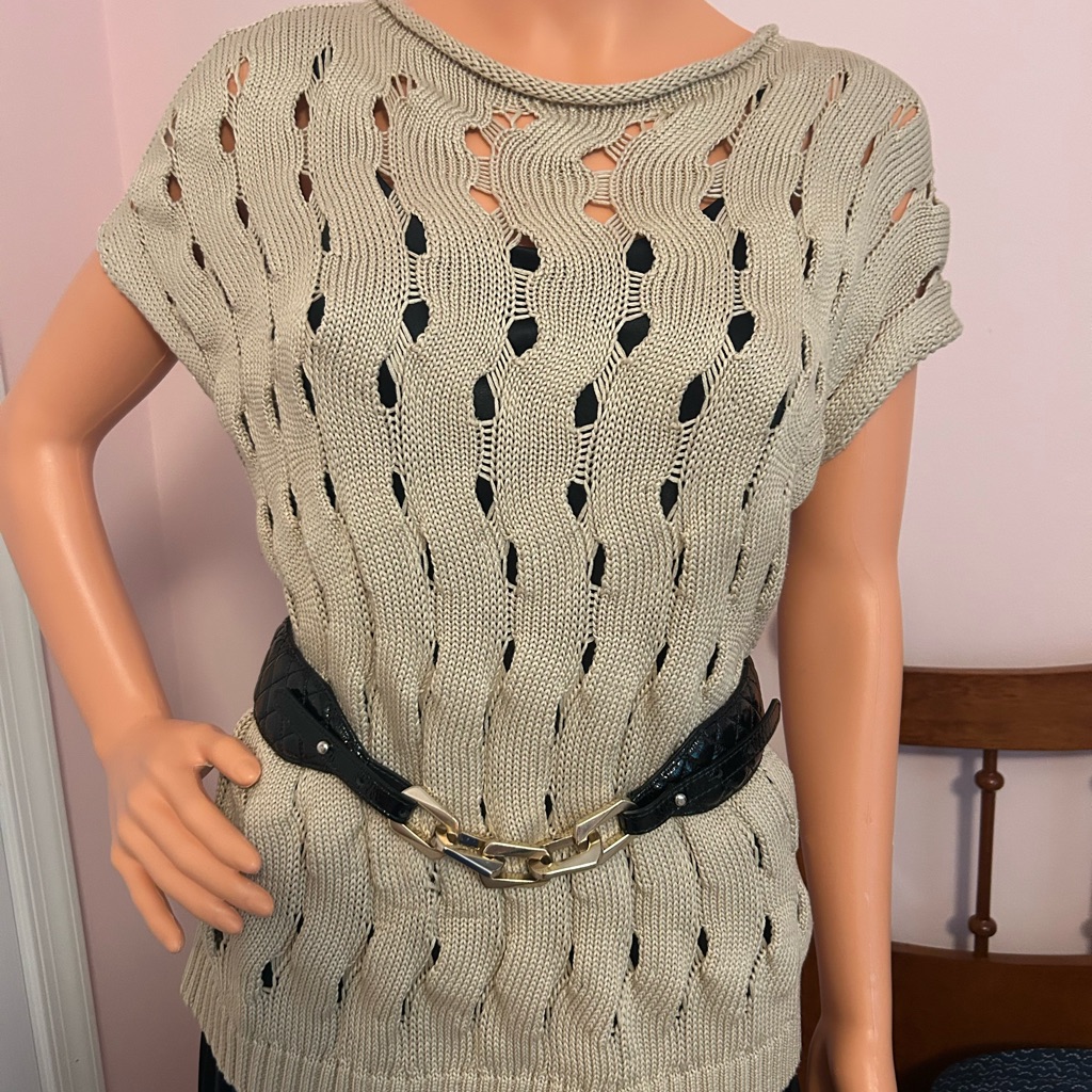 Lafayette 148 New York Tan Knit Top